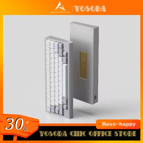 Revo-happy 60% Hhkb Mechanical Keyboard Kit Gasket Two Mode Bluetooth Keyboard Kit Structure Hot swa