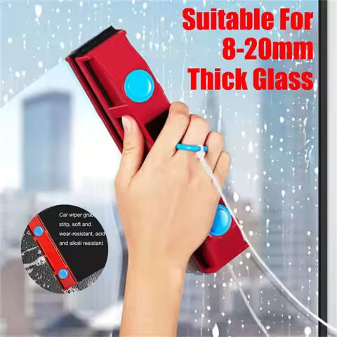 Magnetic Window Cleaner Brush Double-Side Automatic Water Discharge Wiper Glass Window Brush High Ri