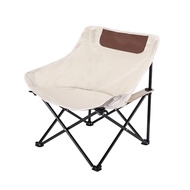 [特價]【好玩旅物】牛津布戶外露營折疊月亮椅露營椅 登山野餐帳篷椅 釣魚椅-白色