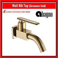 ABAGNO T-86224-ZG Solid Brass Zirconium Gold Wall Bib Tap