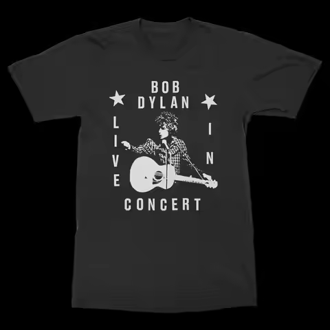 Bob Dylan 2024 live in concert black T shirt short sleeve All sizes 2F292