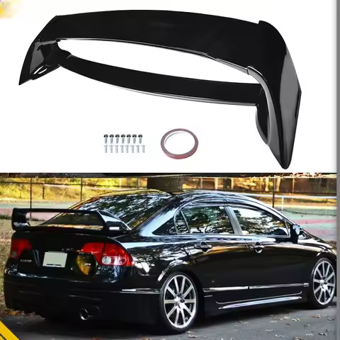 Trunk Wing Spoiler For 2006-2011 Honda Civic 4DR Sedan Painted Mugen Style 4Pcs