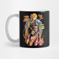 SAO Asuna Yuuki in Floral Kimono Fan Tea Mug
