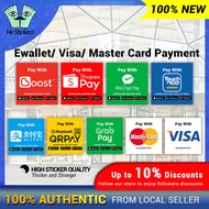 Ewallet/ Card Payment Sticker High Sticker Quality Long Lasting Touch N Go/ Grab/ Boost/ Shopee Pay/