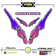 STRIPING SUZUKI CRYSTAL TUNE MOTIF X35 STICKER CRYSTAL TUNE CUSTOM STICKER ORIGINAL CRYSTAL MOTORCYC