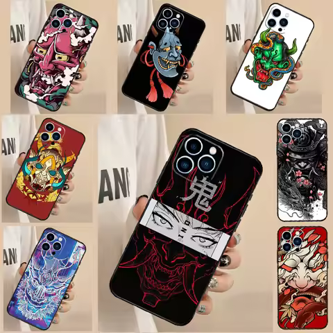 Japanese Hannya Oni Mask Case For Honor Magic 8 Pro 6 5 7 Lite Cover For Honor 200 400 90 70 50 X8a 