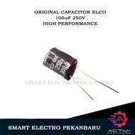 ORIGINAL ELCO 100uF 250V CAPACITOR ELKO 100 uF 250 V CAPACITOR 250VOLT 250 VOLT 250V