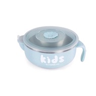 【純鈦微瑕商品】注水保溫保冷碗 400ml-藍