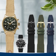 20Mm 21Mm 22Mm For IWC Nylon Canvas Watch B Big Pilot Little Prince Mark 18 Cowhe Men Watch Strap Stainless Steel Buckle