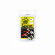 Tackle Tactics TT Big EyeZ Jig Head 1/4oz 3/0 Silver Black Glow EyeZ (5017)
