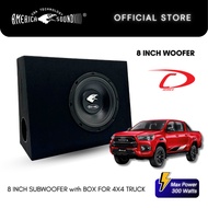 AMERICA SOUND 8 INCH SUBWOOFER WITH BOX - 8"(S)R WITH CS8S