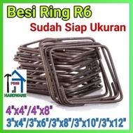 (50pcs Seikat) Besi Bulat Ring R6 CQ(Sudah Siap Bengkok)4.8mm