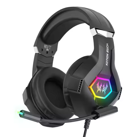 Gaming Headset with Mic Dynamic RGB/In-line control For PC PS4 PS5 Gaming Headphones 3.5mm USB Headp