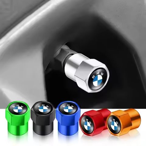New 4Pcs Car Wheel Tire Valve Caps Air Stem Covers Accessories For BMW E46 E39 E90 E60 E36 F30 F10 E