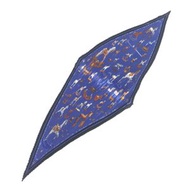 成色極佳 ★ 愛馬仕 Carré 90 藍色搖馬圖案 100% 真絲褶皺絲巾，多色，女士款，帶原裝盒