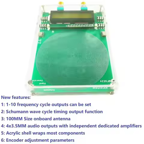 4 Output 10 Frequencies Large 7.83Hz Schumann Waves Resonance Generator 0.01-100Khz Frequency Pulse 
