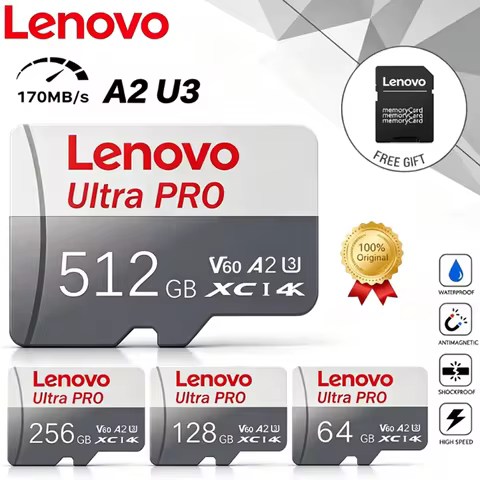 Lenovo SD Memory Card 128GB 256GB Class 10 High Speed Micro TF/SD Card 64GB 512GB For Nintendo Switc