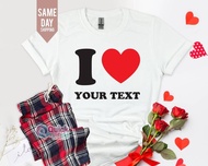 I Heart Custom Text Shirt: Personalized Women's Fitted Tee sJJ2.my