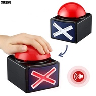 SIRENU Game Answer Buzzer, Sounding Toy with Sound Light Red Game Buzzer,  Trivia Quiz ABS Talent Bu