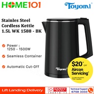 Toyomi Stainless Steel Cordless Kettle 1.5L WK 1588