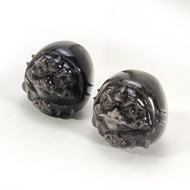 天然銀曜石達摩擺件 精品靈動銀色黑曜石 達摩蛋 達摩球 招財納福