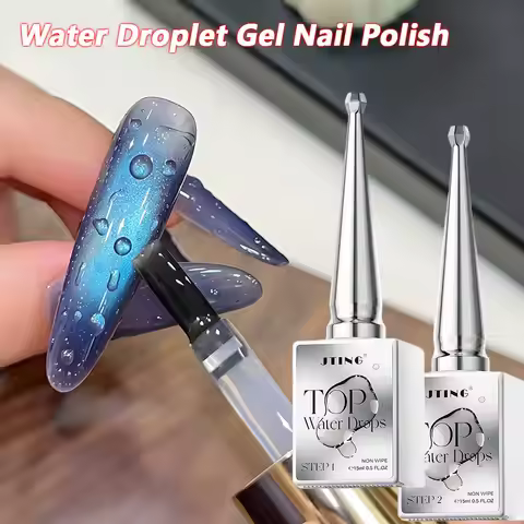 1/2pcs 3D Water Droplet Gel Nail Polish Clear Waterdrop Nail Gel Polish 15ml No Wipe Soak Off Water