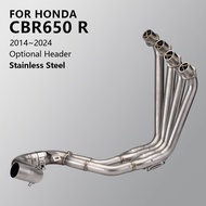 Motorcycle Exhaust System Front Link Pipe Slip On For Honda CB650F CB650R CBR650R CBR650F 2014-2024 