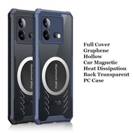 Full Cover Graphene Hollow Game Heat Dissipation PC Case For vivo iQOO Neo8 Neo7 Neo6 Neo9 Neo 9 8 7 7 3 S SE Pro Lite Breathable Cooling Car Mounted Magnetic Transparent Anti-Drop Back Bumper Casing Shell Protector