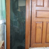 Jual Jendela Kayu Jati Kaca Pintu Kusen Furnitur Bekas Bagus Minimalis
