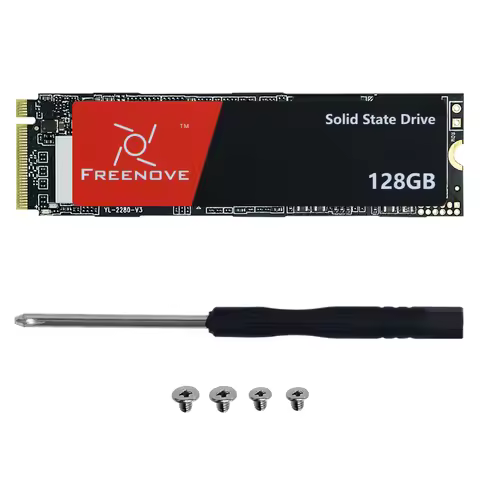 Freenove 128GB 256GB 512GB 1TB M.2 NVMe SSD for Raspberry Pi 5 HAT Adapter NAS Kit, Solid State Driv