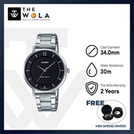 (2 Years Warranty) Casio LTP-VT04D Series Women Analog Watch Silver Stainless Steel Strap