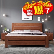 M-8/ Fanyishi Wooden Bed1.8Modern Chinese Style Double Bed1.2Rice Drawer High Box Storage Bed in Master Bedroom Factory