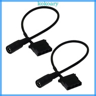 KOK 4 Pin To DC5 5x2 1mm Power Processor For PC Fan Pace Regulation 27cm Length
