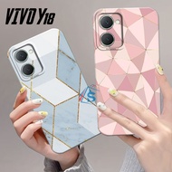 [SHARK CASE] Softcase VIVO Y18 4G 2024 NEWEST Aesthetic Marble Motif - Vivo Y18 Casing - Vivo Y18 Ca