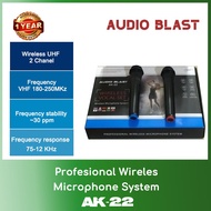 Audio Blast AK-22 Profesional Wireless Microphone System WITH 1 YEAR WARRANTY