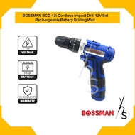 BOSSMAN BCD-12i Cordless Impact Drill 12V Set Rechargeable Battery Drilling Wall Wood Metal Screw