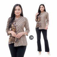 Dijual Kemeja Batik Wanita Lengan Panjang Blouse Batik Formal Batik