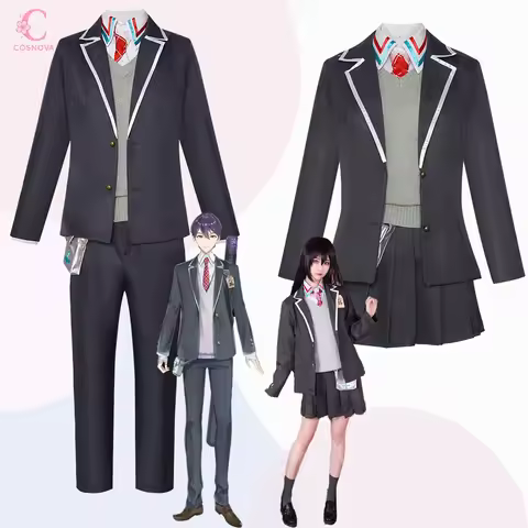 Nijisanji Kenmochi Toya Cosplay Costume Women School Uniform Outfit Full Set Vtuber Character Dress 