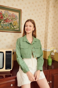 Peek a Bam Boo Cotton Crop Jacket-TAKTAI