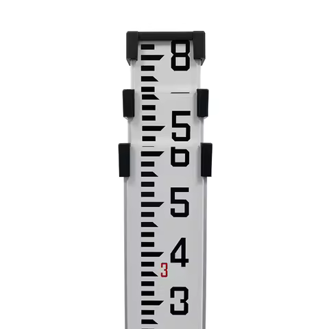 SC-16FT 16 Feet 2026 Aluminium Survey Leveling Staff Rod 5 Sections Unit Precision Level Measuring I