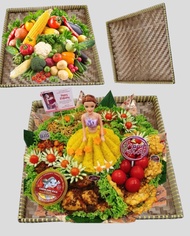 TAMPAH BAMBU KOTAK / NAMPAN KOTAK BAMBU / NYIRU TUMPENG NAMPAH TUMPENG