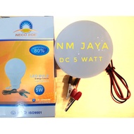 12V 5 Watt DC LED Bulb with battery clamp