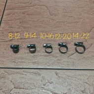 Stainless Steel Hose Clip Petrol Water Hose Clamps Fuel Hose clip Oil clip Radiator Hose Clip <12MM-