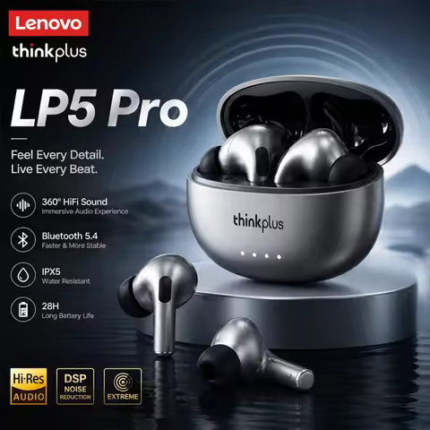 Original Lenovo LP5 Wireless Bluetooth 5.4 Earphones Gaming Earbuds Sports Headphones Low Latency He