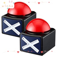 WINTE Game Answer Buzzer, Trivia Quiz ABS Red Game Buzzer, Durable Sounding Toy with Sound Light Tal