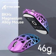 ATTACK SHARK R3 Gaming Mouse Magnesium Alloy 8KHz 26000 DPI PAW3395 46g Lightweight Wireless Tri-Mod
