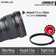 Emolux LENSKLIP Photo Filter Thread to Clip Converter Adaptor Ring for mirrorless and DSLR camera le