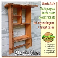 Wooden Shelf Rustic Stacking Wooden Shelf Multipurpose Wall Shelf Wooden Spice Rack Toilet Shelf