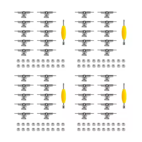 40 Pcs 29Mm Fingerboard Trucks Finger Skateboard Deck With Nuts With Spanner Screwdriver For Finger 