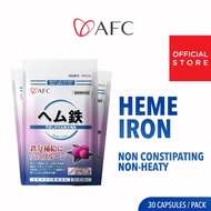 [3 Packs] AFC Heme Iron Supplement + Prune Extract + Vitamin C B6 B12 Gentle on Stomach No Constipat